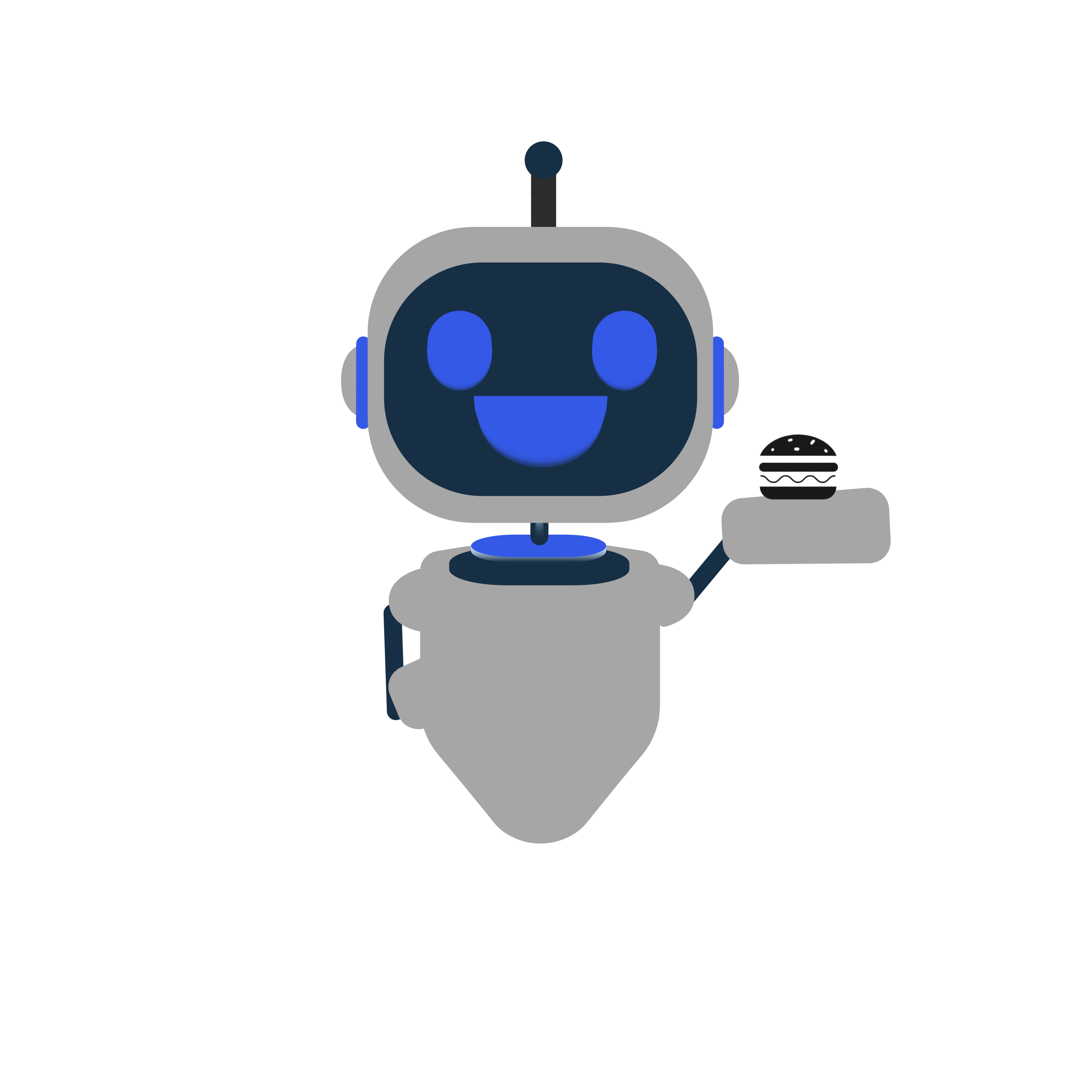 robot with burger