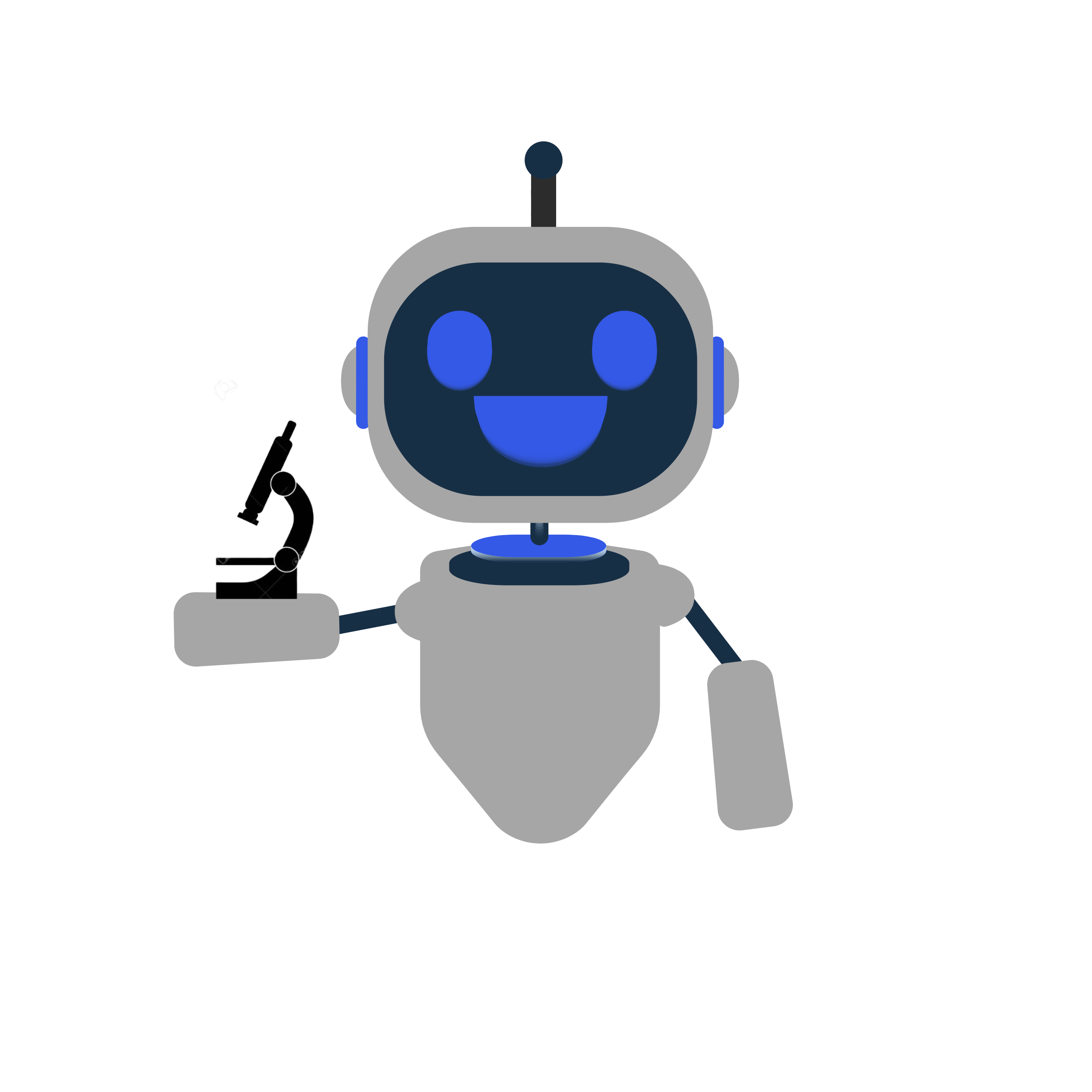 robot with microscope