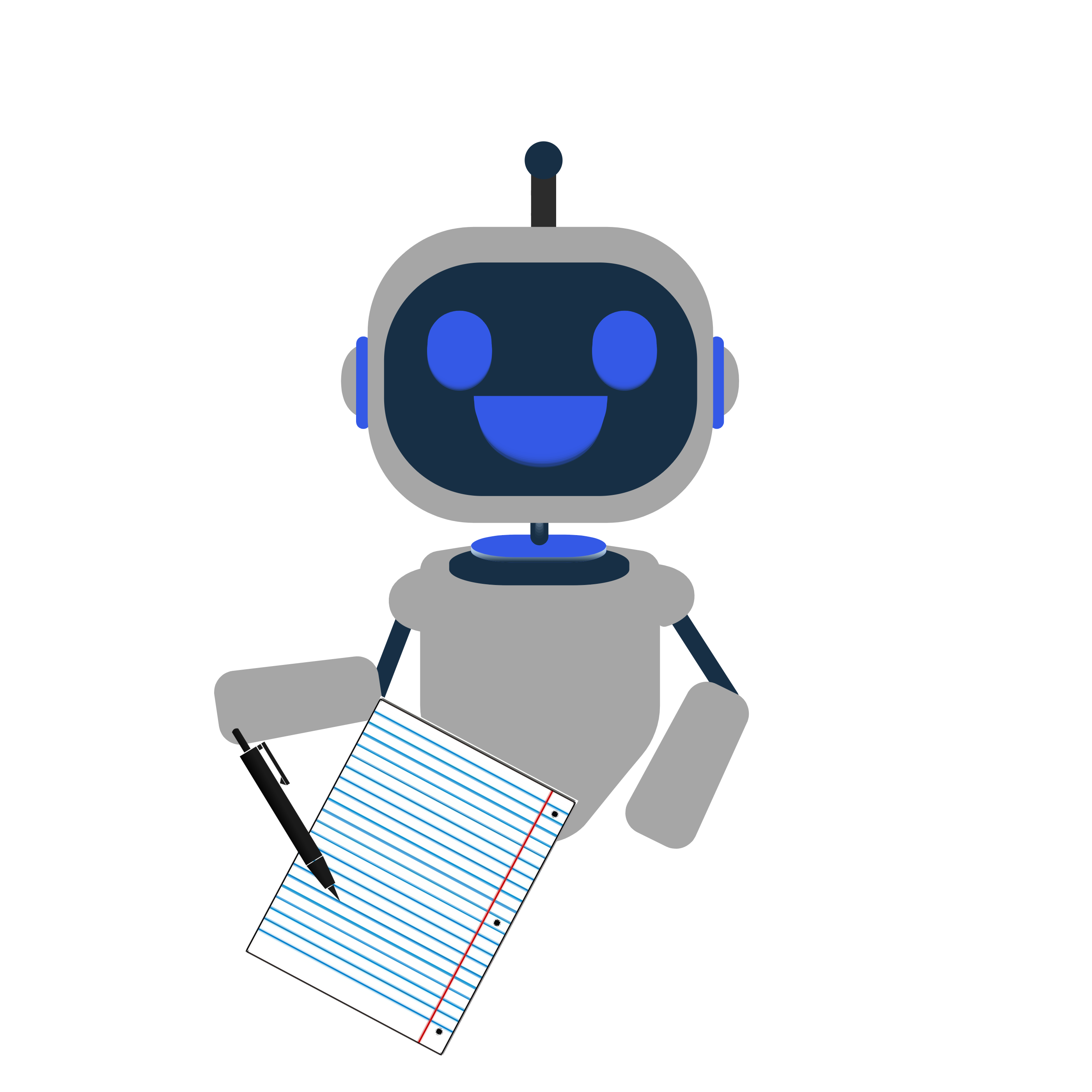 robot with paper